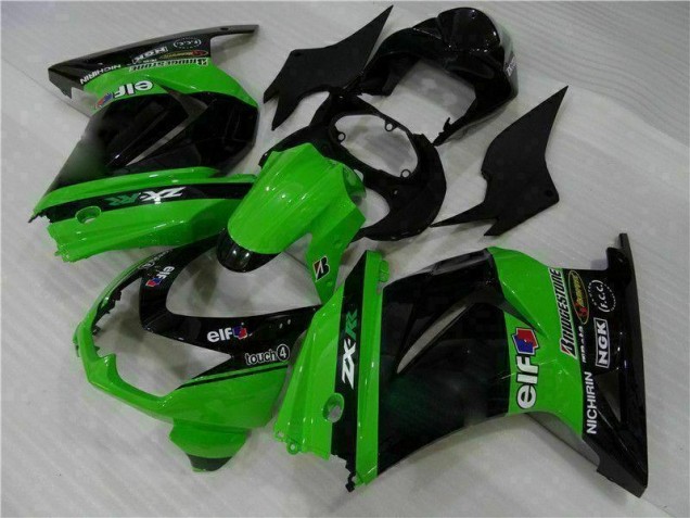 Negro Verde Plástico Moto Kawasaki EX250 2008-2012 Negro Verde Plástico Moto Kawasaki EX250 2008-2012