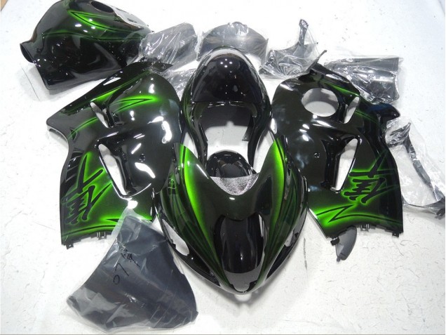 Negro Verde Plástico Moto Suzuki GSXR 1300 Hayabusa 1996-2007 Negro Verde Plástico Moto Suzuki GSXR 1300 Hayabusa 1996-2007