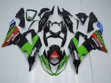 Negro Verde Roja Motocard Carenado Moto Kawasaki ZX6R 2013-2018