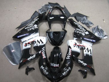Negro West Mobil Ninja 636 Carenado Moto Kawasaki ZX6R 2005-2006