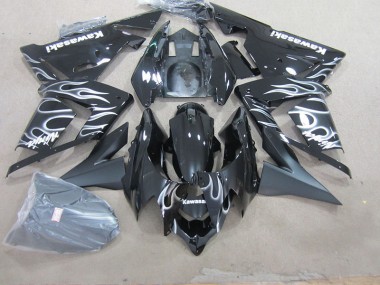 Negro con Blanco Llama Carenado Moto Kawasaki ZX10R 2003-2005
