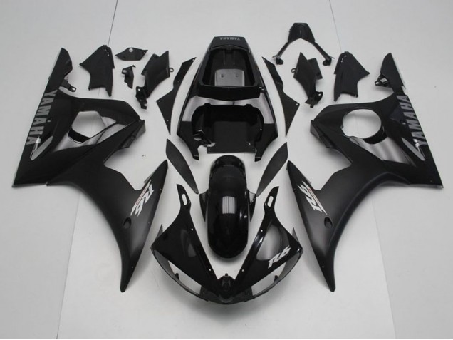 Negro con Plata Calcomanías Carenado Moto Yamaha R6 2003-2005 Negro con Plata Calcomanías Carenado Moto Yamaha R6 2003-2005