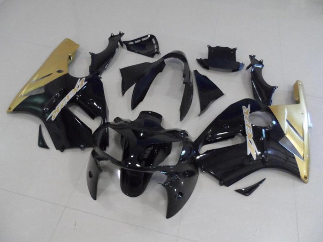 Negro y dorado Carenado Moto Kawasaki ZX12R 2002-2006 Negro y dorado Carenado Moto Kawasaki ZX12R 2002-2006