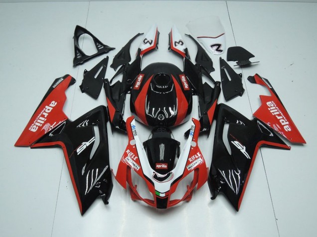 Negro y rojo Inyección Kit Carenado Moto Aprilia RS 125 2006-2011 Negro y rojo Inyección Kit Carenado Moto Aprilia RS 125 2006-2011