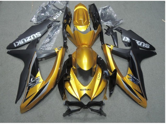 Oro Negro Carenado Moto Suzuki GSXR 600 K8 2008-2010 Oro Negro Carenado Moto Suzuki GSXR 600 K8 2008-2010