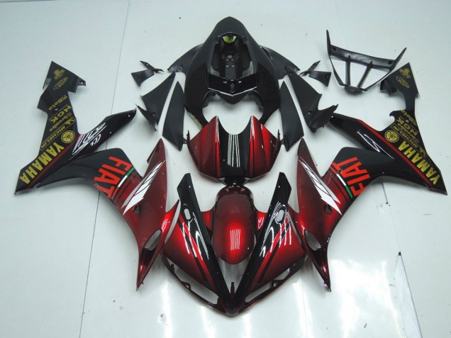 Oscuro Brillante Negro Carenado Moto Yamaha R1 2007-2008