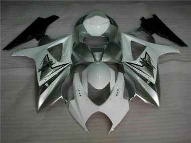 Plata Blanco Carenado Moto Suzuki GSXR 1000 K7 2007-2008
