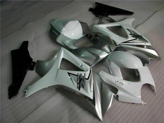 Plata Blanco Carenado Moto Suzuki GSXR 1000 K7 2007-2008 Plata Blanco Carenado Moto Suzuki GSXR 1000 K7 2007-2008