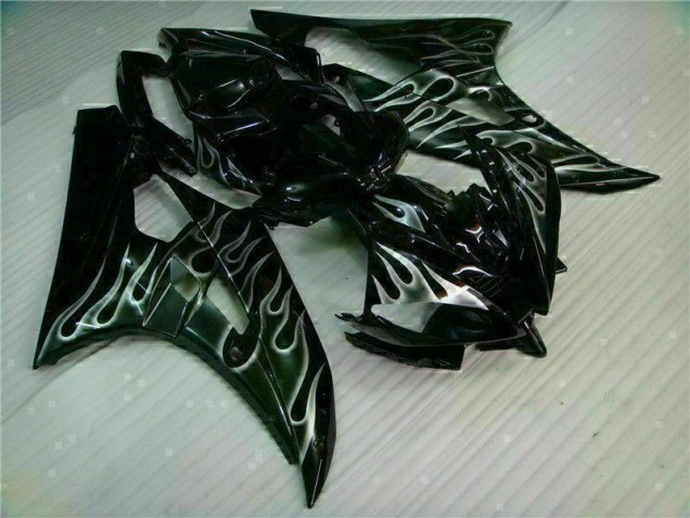 Plata Llama Negro Carenado Moto Yamaha R6 2006-2007