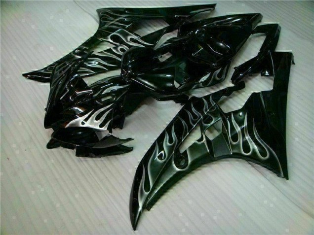 Plata Llama Negro Carenado Moto Yamaha R6 2006-2007