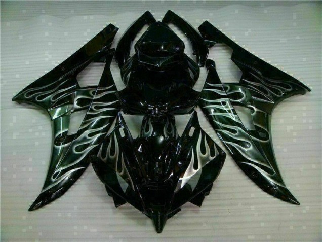 Plata Llama Negro Carenado Moto Yamaha R6 2006-2007