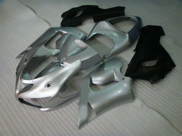 Plata Negro Carenado Moto Kawasaki ZX6R 2005-2006 Plata Negro Carenado Moto Kawasaki ZX6R 2005-2006