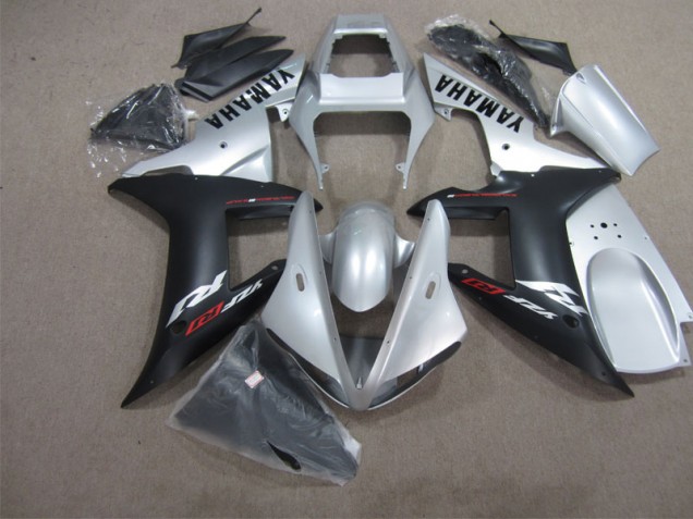 Plata Negro Carenado Moto Yamaha R1 2004-2006 Plata Negro Carenado Moto Yamaha R1 2004-2006