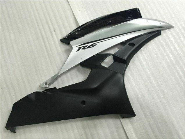 Plata Negro Inyección Kit Carenado Moto Yamaha R6 2006-2007 Plata Negro Inyección Kit Carenado Moto Yamaha R6 2006-2007