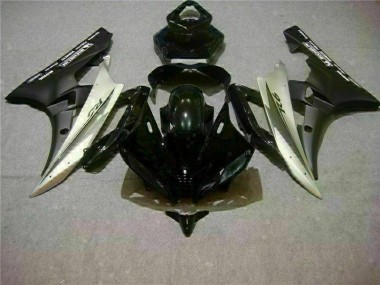 Plata Negro Kit Carenado Inyección Yamaha R6 2006-2007