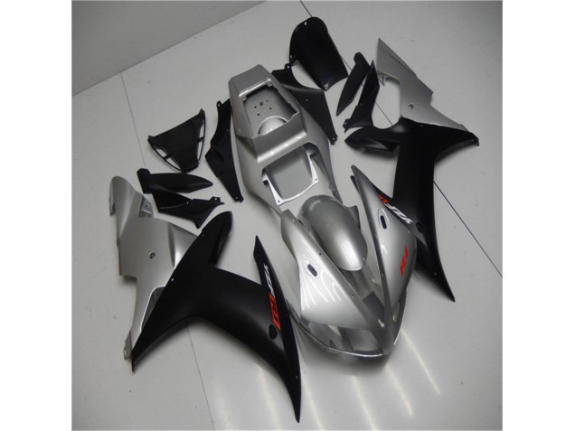 Plata Negro Plástica Moto Yamaha R1 2002-2003 Plata Negro Plástica Moto Yamaha R1 2002-2003