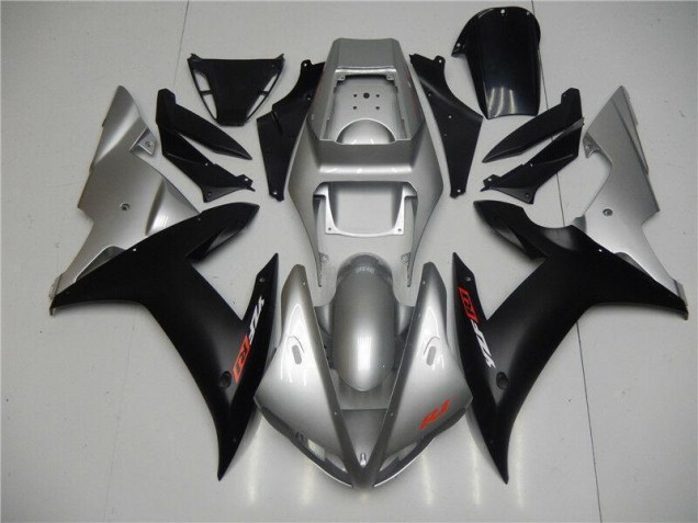 Plata Negro Plástica Moto Yamaha R1 2002-2003 Plata Negro Plástica Moto Yamaha R1 2002-2003