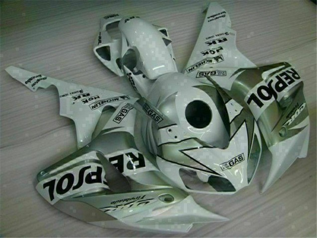 Plata Repsol Kit ABS Carenado Motocicleta Honda CBR 1000 RR 2004-2005 Plata Repsol Kit ABS Carenado Motocicleta Honda CBR 1000 RR 2004-2005