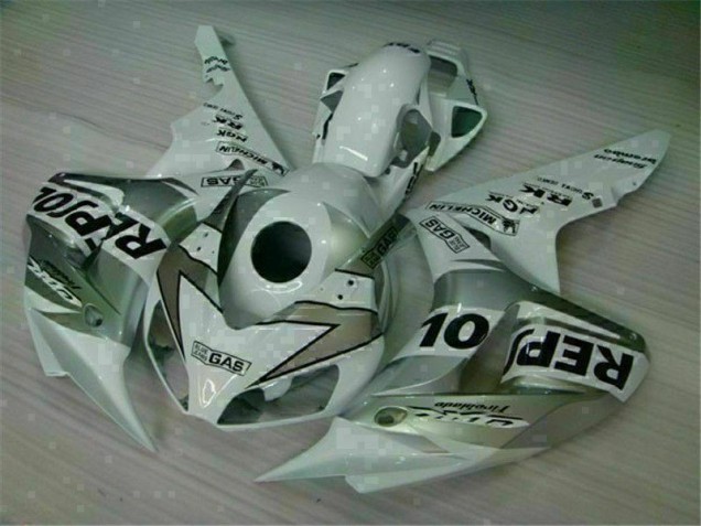 Plata Repsol Kit ABS Carenado Motocicleta Honda CBR 1000 RR 2004-2005 Plata Repsol Kit ABS Carenado Motocicleta Honda CBR 1000 RR 2004-2005
