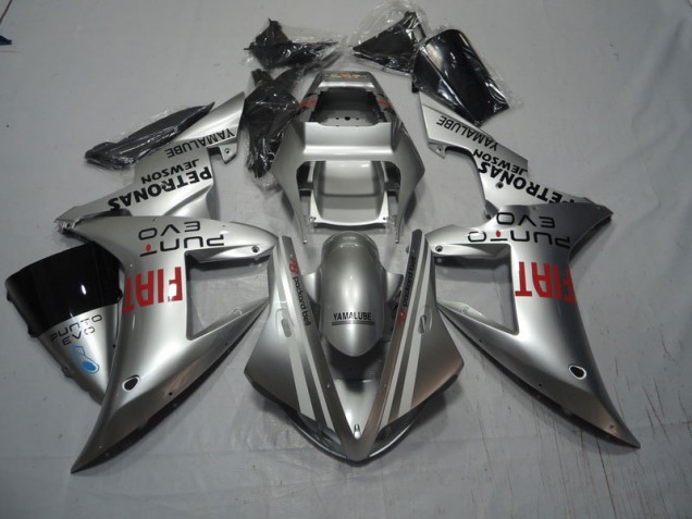 Plata Rojo Fiat Carenado Moto Honda CBR 1000 RR 2004-2005 Plata Rojo Fiat Carenado Moto Honda CBR 1000 RR 2004-2005