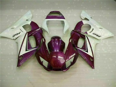 Púrpura Blanco Carenado Moto Yamaha R6 1998-2002