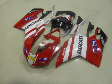 Rojo 46 Carenado Moto Ducati 848 1098 1198 2007-2014