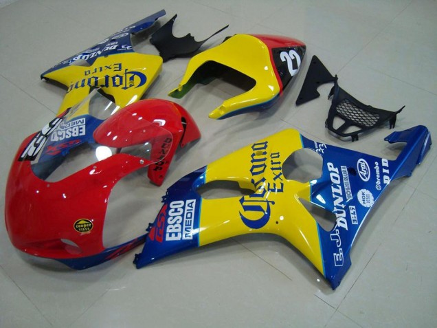 Rojo Amarillo Azul Corona Carrera Carenado Moto Suzuki GSXR 1000 K1 2000-2002 Rojo Amarillo Azul Corona Carrera Carenado Moto Suzuki GSXR 1000 K1 2000-2002