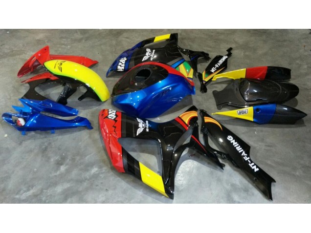 Rojo Azul Carenado Moto Suzuki GSXR 600 / 750 K6 2006-2007 Rojo Azul Carenado Moto Suzuki GSXR 600 / 750 K6 2006-2007
