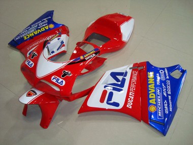 Rojo Azul Fila Carenado Moto Ducati 748 1993-2005