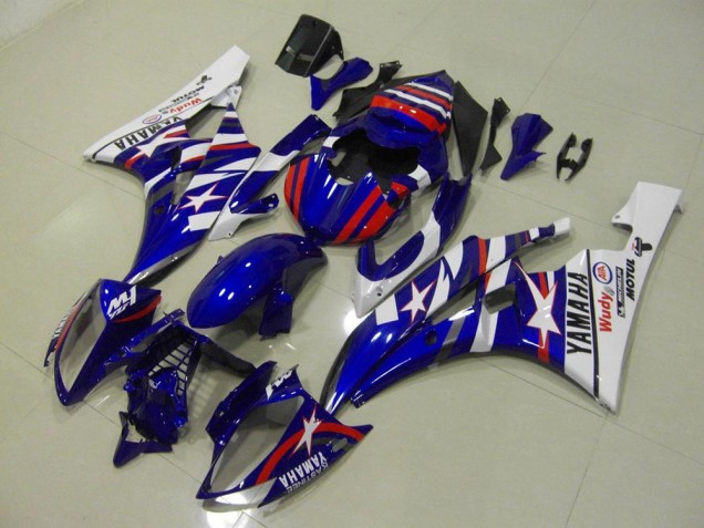 Rojo Azul Star Carenado Moto Yamaha R6 2006-2007 Rojo Azul Star Carenado Moto Yamaha R6 2006-2007