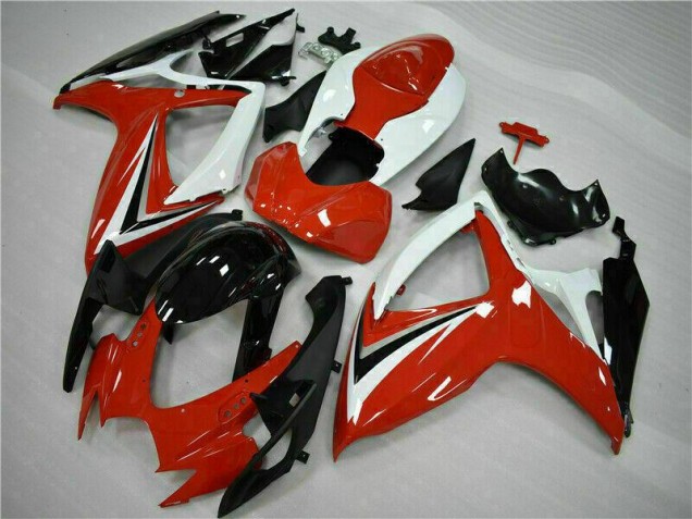 Rojo Blanco ABS Carenado Motocicleta Suzuki GSXR 600 / 750 K6 2006-2007 Rojo Blanco ABS Carenado Motocicleta Suzuki GSXR 600 / 750 K6 2006-2007
