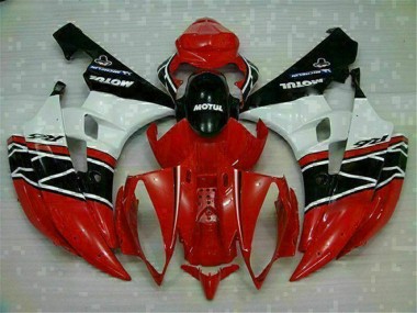 Rojo Blanco ABS Kits Carenado Moto Yamaha R6 2006-2007