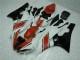 Rojo Blanco ABS Moto Plástico Yamaha R6 2006-2007 Rojo Blanco ABS Moto Plástico Yamaha R6 2006-2007