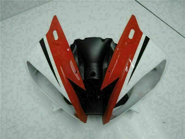 Rojo Blanco ABS Moto Plástico Yamaha R6 2006-2007 Rojo Blanco ABS Moto Plástico Yamaha R6 2006-2007
