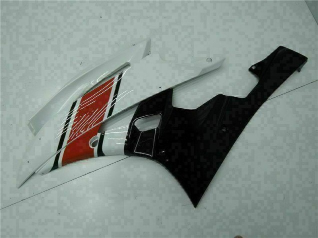 Rojo Blanco ABS Moto Plástico Yamaha R6 2006-2007 Rojo Blanco ABS Moto Plástico Yamaha R6 2006-2007