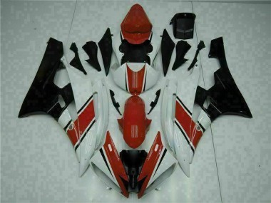Rojo Blanco ABS Moto Plástico Yamaha R6 2006-2007