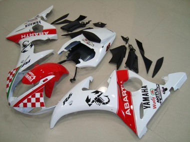 Rojo Blanco ABS Moto Plásticos Yamaha R6 2003-2005