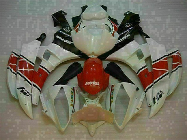 Rojo Blanco ABS Moto Plásticos Yamaha R6 2006-2007 Rojo Blanco ABS Moto Plásticos Yamaha R6 2006-2007