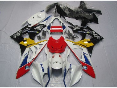 Rojo Blanco Amarillo Carenado Moto BMW S1000RR 2009-2014