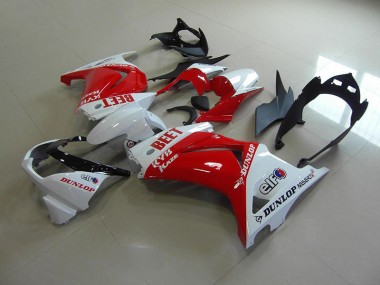 Rojo Blanco BEET Carenado Moto Kawasaki ZX 250R 2008-2012