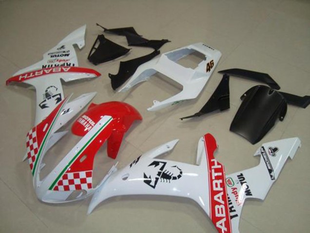 Rojo Blanco Bandera Carenado Moto Yamaha R1 2002-2003 Rojo Blanco Bandera Carenado Moto Yamaha R1 2002-2003