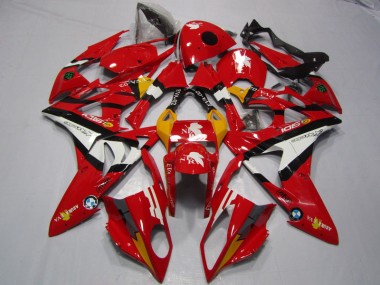 Rojo Blanco Carenado Moto BMW S1000RR 2009-2014