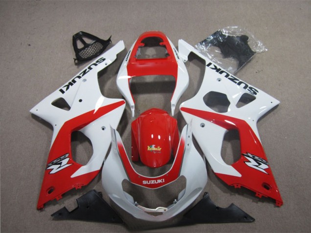 Rojo Blanco Carenado Moto Suzuki GSXR 1000 K3 2003-2004 Rojo Blanco Carenado Moto Suzuki GSXR 1000 K3 2003-2004