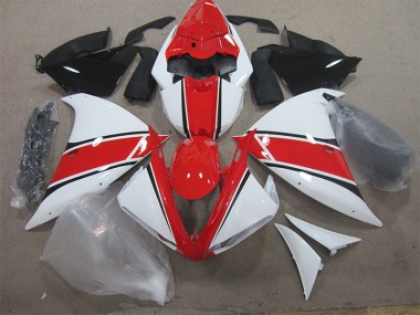 Rojo Blanco Carenado Moto Yamaha R1 2012-2014