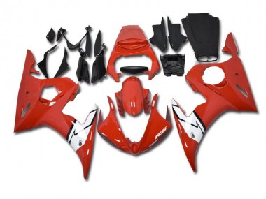 Rojo Blanco Carenado & Plástico Moto Yamaha R6 2003-2005