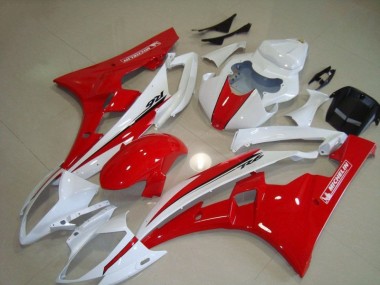Rojo Blanco Carenados Moto Yamaha R6 2006-2007