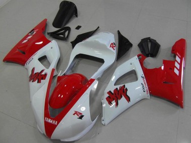 Rojo Blanco Carrera Carenado Moto Yamaha R1 2000-2001