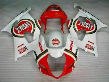 Rojo Blanco Carrocería Motocicletas Suzuki GSXR 1000 K3 2003-2004