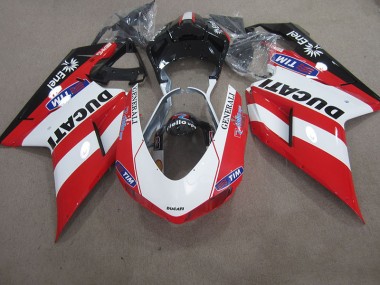 Rojo Blanco Generali Tim Carenado Moto Ducati 1098 2007-2014