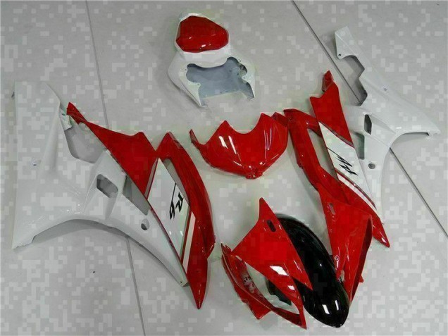Rojo Blanco Kit Carenado Moto Yamaha R6 2006-2007 Rojo Blanco Kit Carenado Moto Yamaha R6 2006-2007